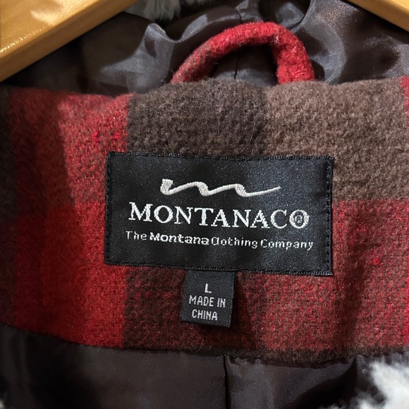 Stylish Plaid Pea Coat with Sherpa Trim - Picture 2 of 7